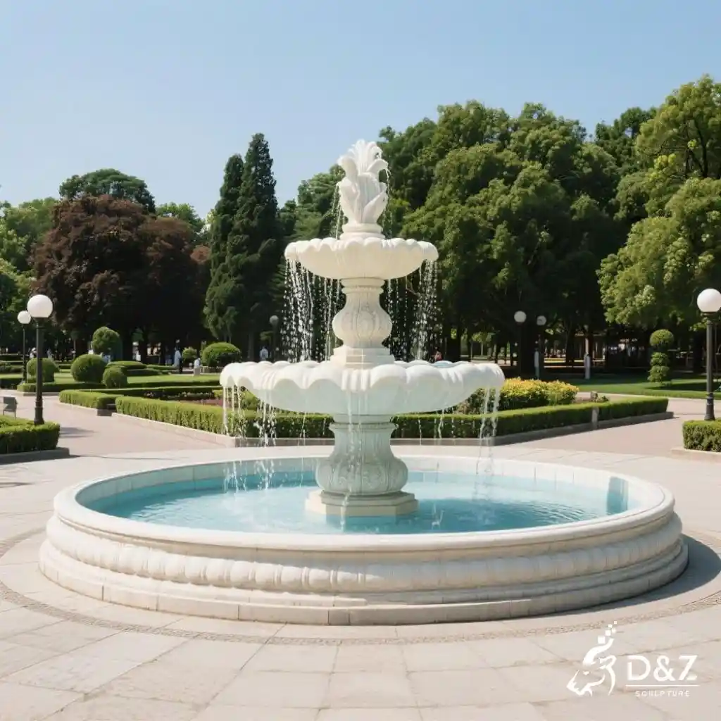 Tiered Marble Stone Fountain | Classic Garden Water Feature DZN242-1