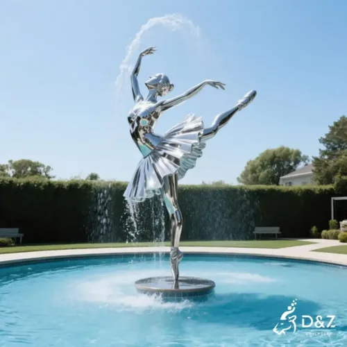 Stainless Steel Dancing Ballerina Fountain for Sale DZN244 12 Stainless steel dancing ballerina fountain for sale DZN244-1
