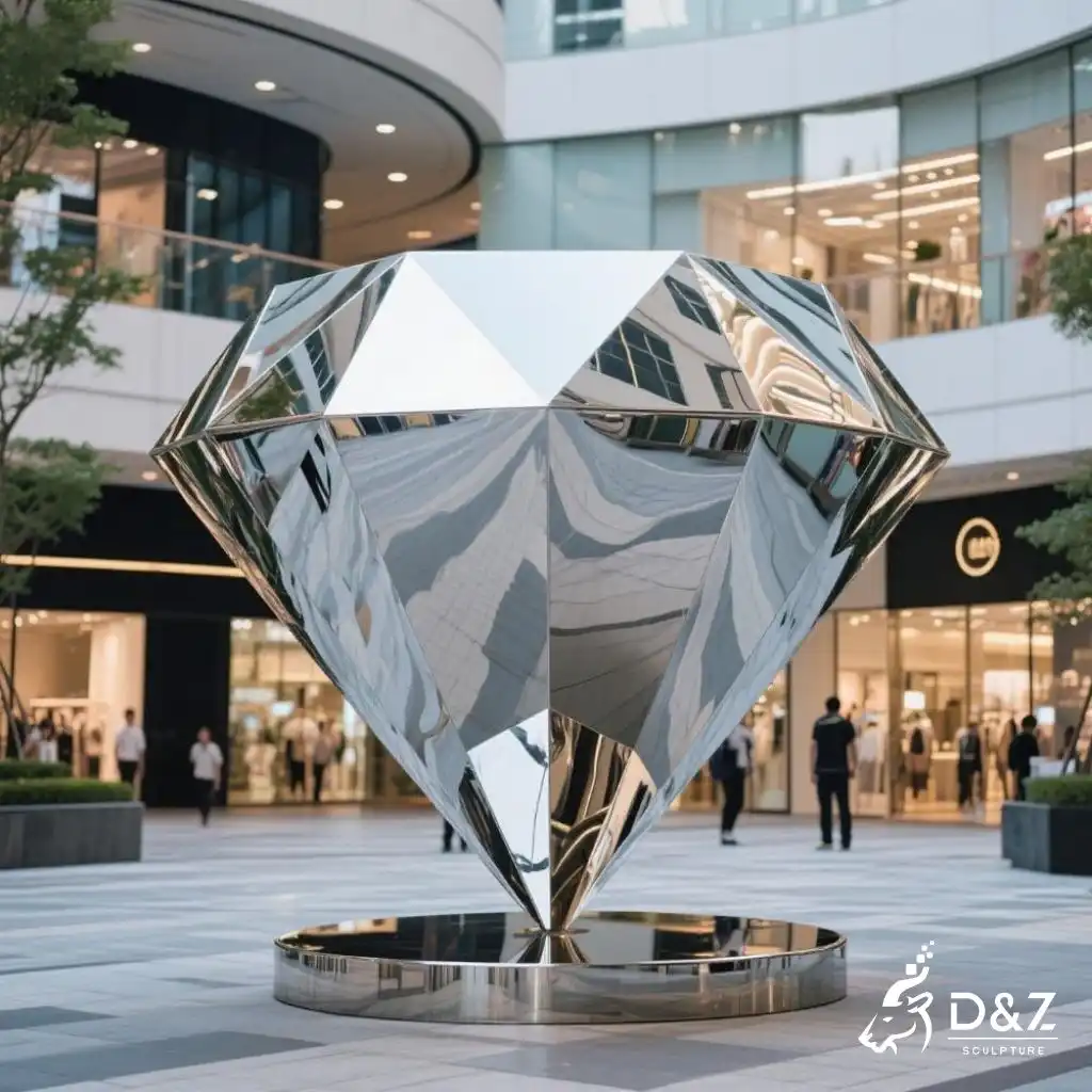 Custom 3D Diamond Art Sculpture – Geometric Metal Decor DZN235 -2