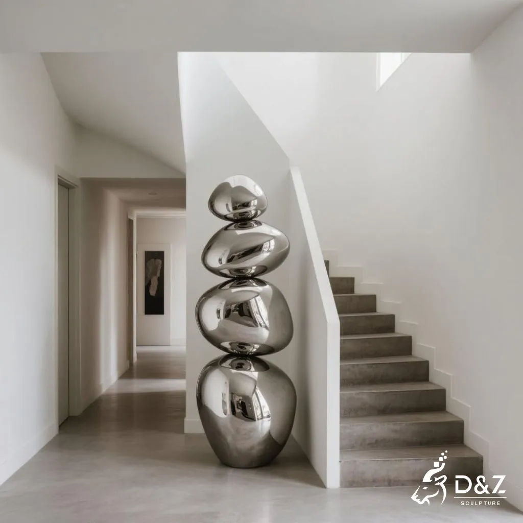 Abstract Metal Decorative Stone Sculpture for Home Interior DZN240-2