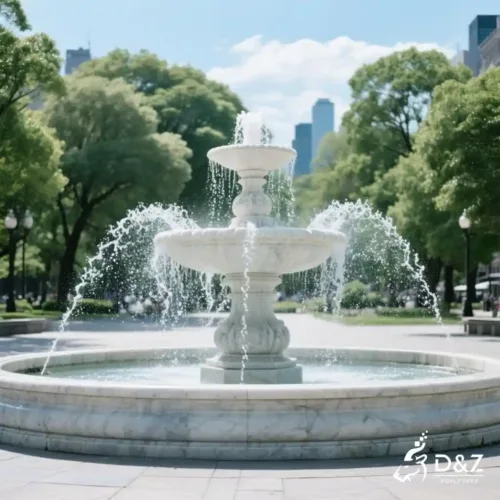 Tiered Marble Stone Fountain | Classic Garden Water Feature DZN242-2