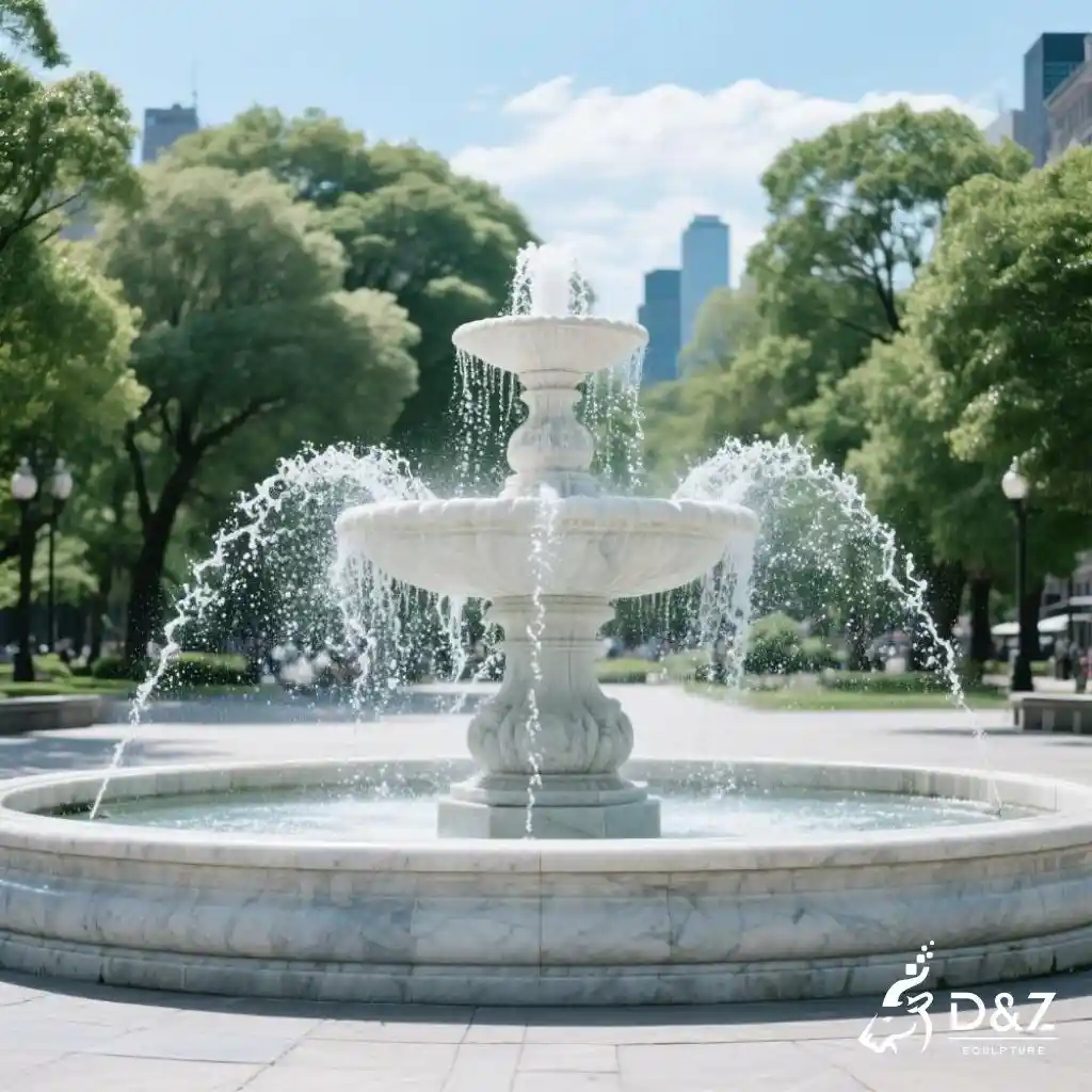 Tiered Marble Stone Fountain | Classic Garden Water Feature DZN242-2