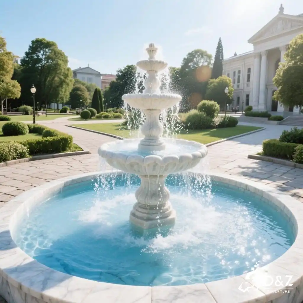 Tiered Marble Stone Fountain | Classic Garden Water Feature DZN242-3