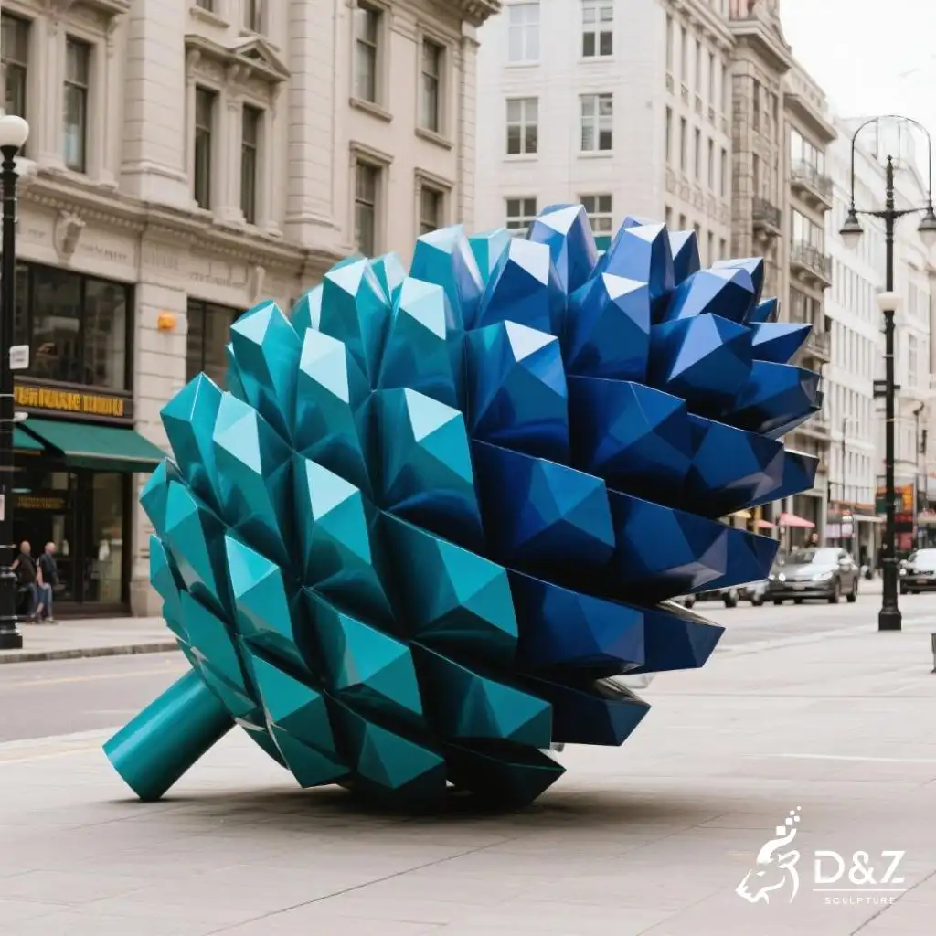 Giant Pine Cone Sculpture | Outdoor Abstract Metal Art DZN194-3