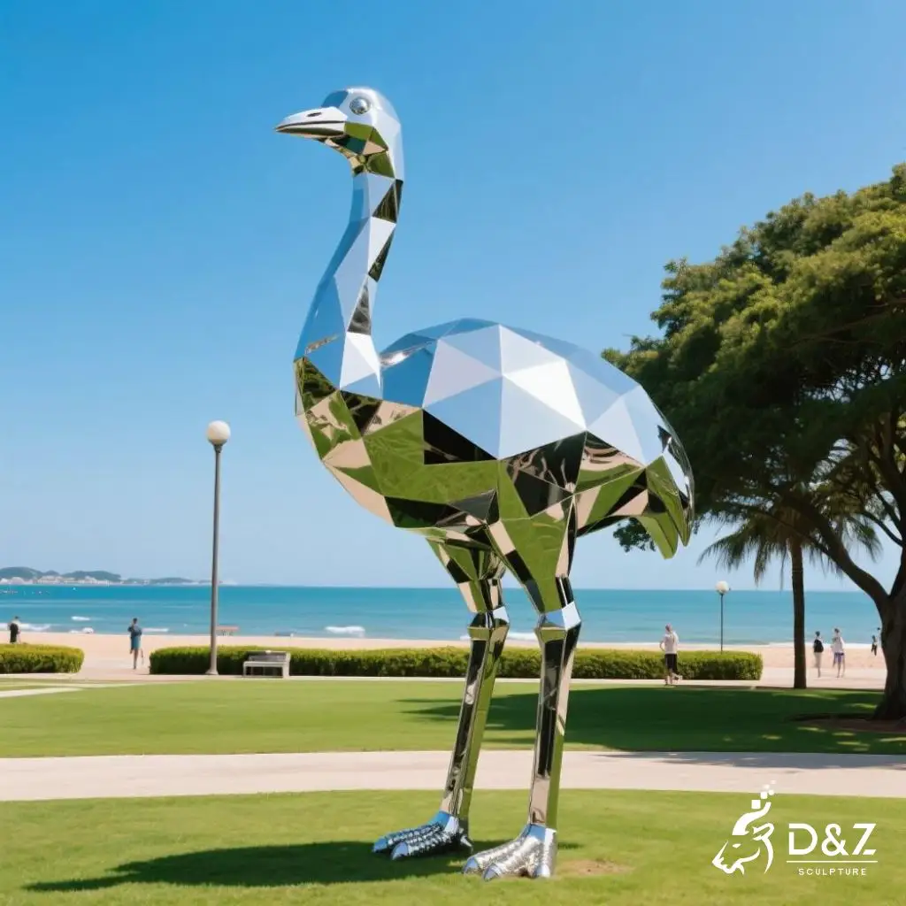 Large Metal Ostrich Sculpture | Modern Outdoor Bird Art DZN241 Large Metal Ostrich Sculpture | Modern Outdoor Bird Art DZN241-4