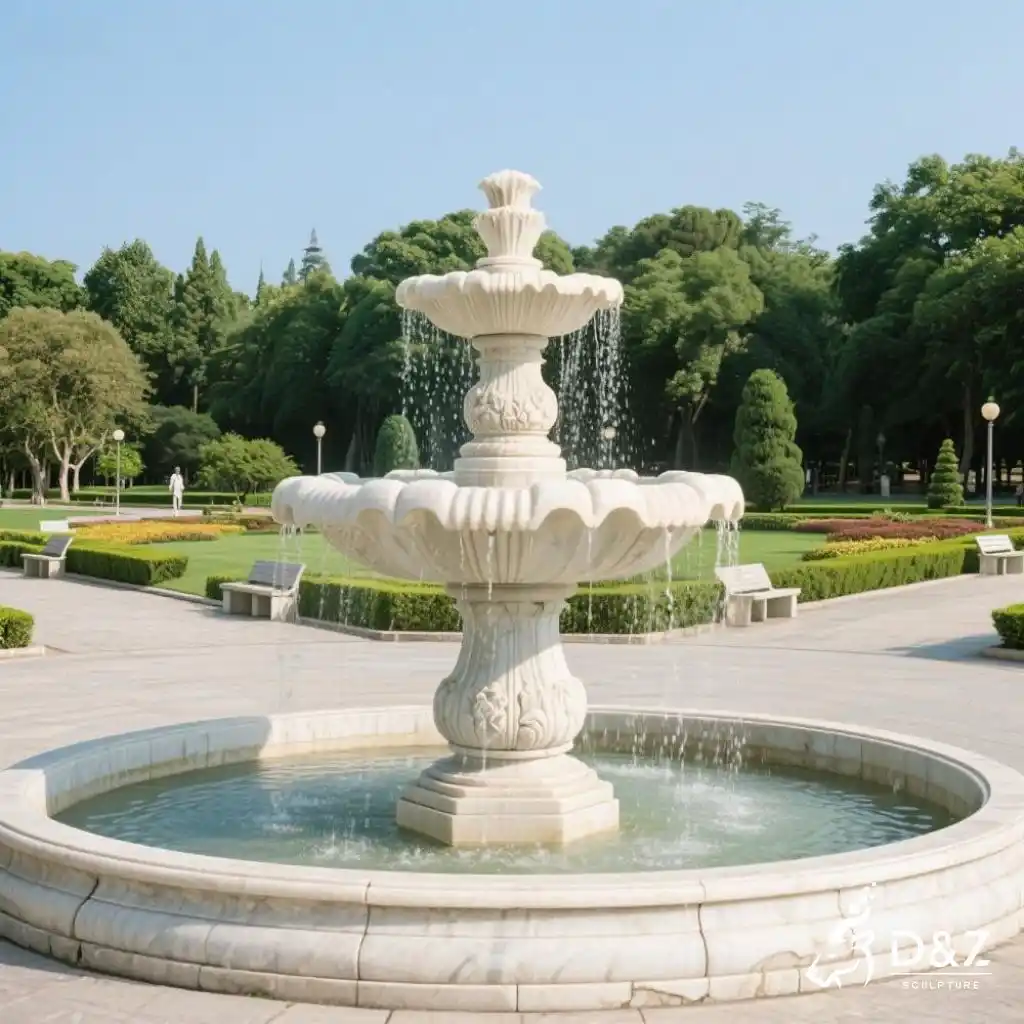 Tiered Marble Stone Fountain | Classic Garden Water Feature DZN242-4