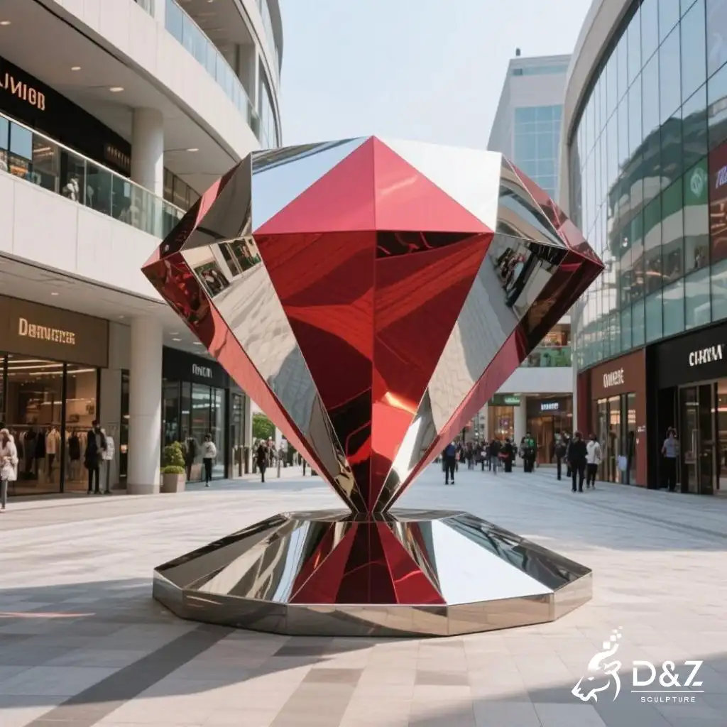 Custom 3D Diamond Art Sculpture – Geometric Metal Decor DZN235-5