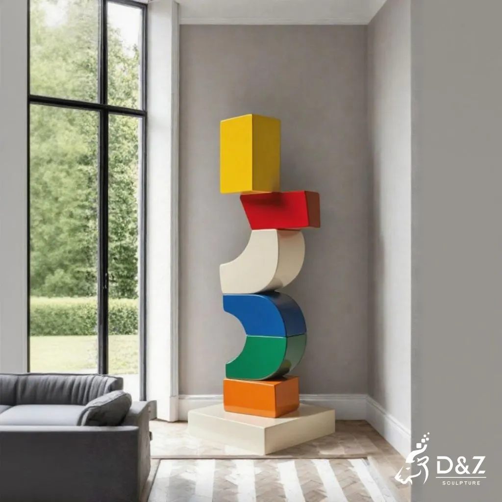 Abstract Metal Decorative Stone Sculpture for Home Interior DZN240-5