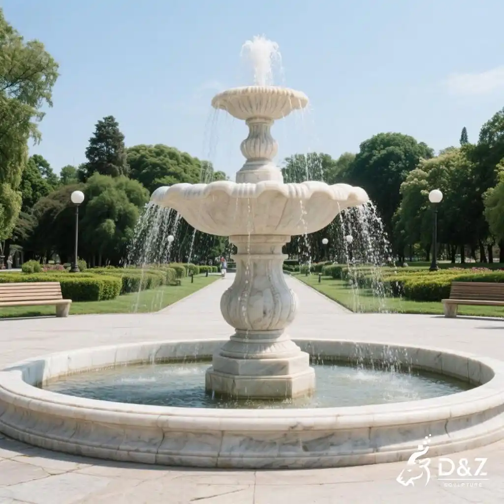 Tiered Marble Stone Fountain | Classic Garden Water Feature DZN242-5