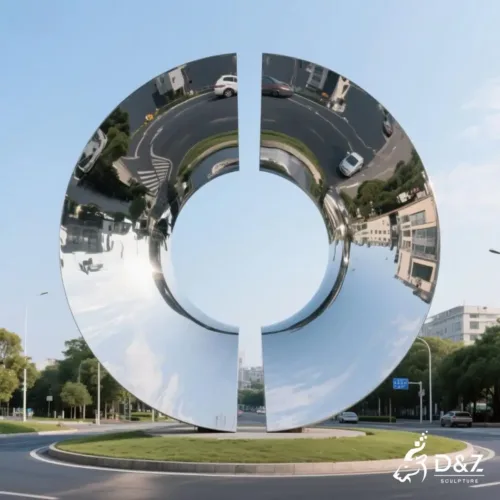 Circular Metal Disc Sculpture | Urban Landmark Art DZN246 10 Circular Metal Disc Sculpture | Urban Landmark Art DZN246-5