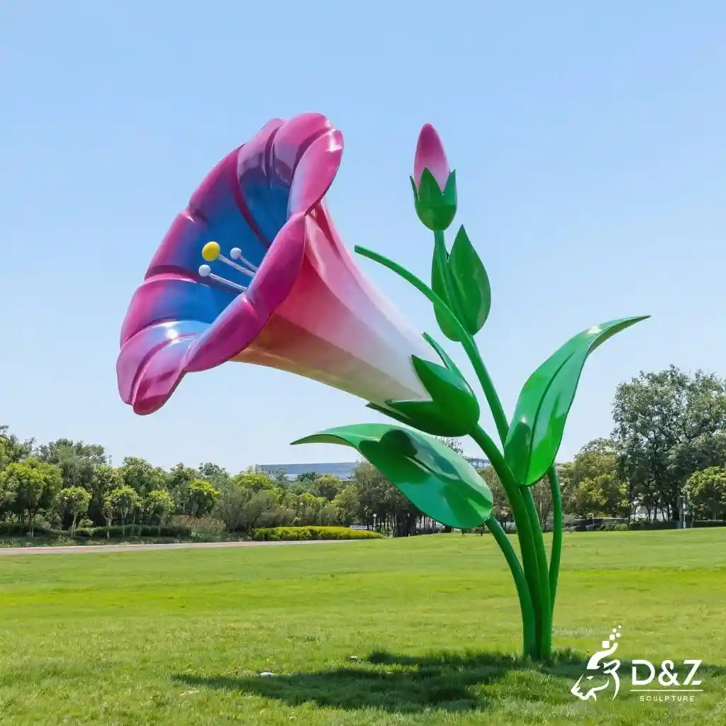 Large Metal Morning Glory Sculpture for Yard Ornaments DZN208 Large Metal Morning Glory Sculpture for Yard Ornaments DZN208-6