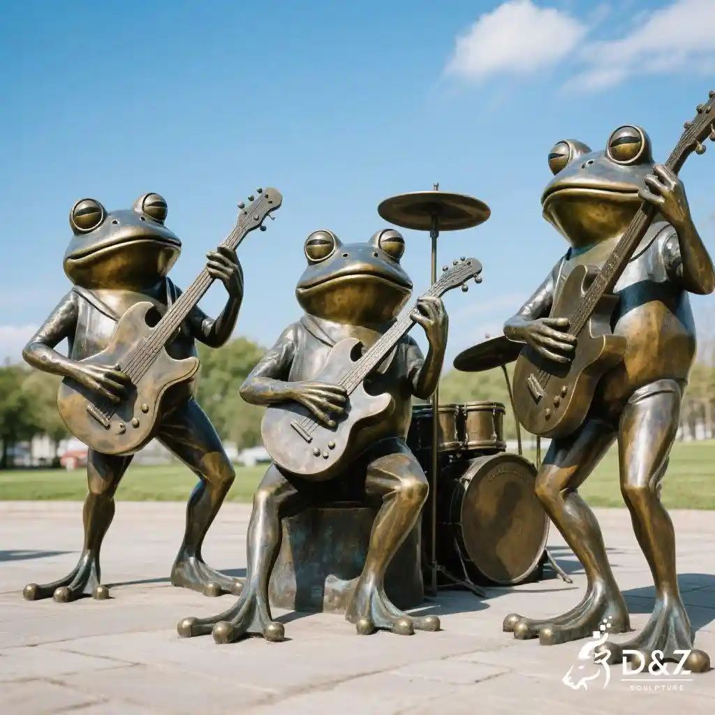 Large Bronze Animal Music Sculpture for Garden DZN190-1 Large Bronze Animal Music Sculpture for Garden DZN190-1