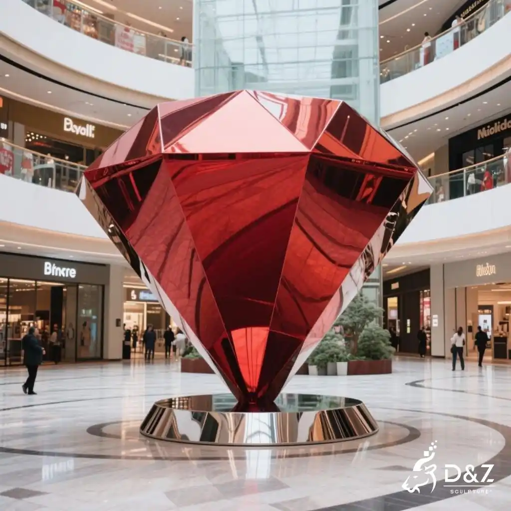 Custom 3D Diamond Art Sculpture – Geometric Metal Decor DZN235-6