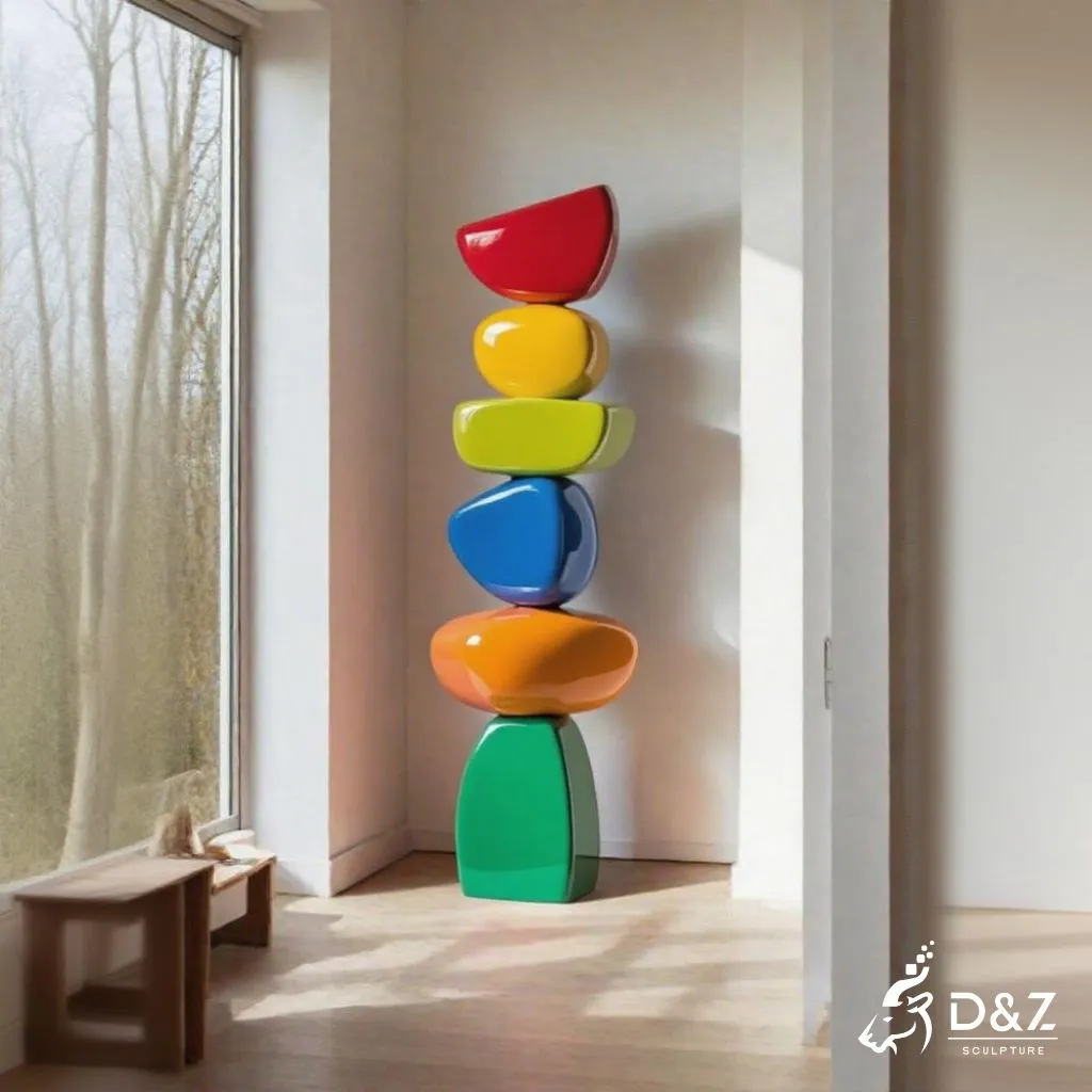 Abstract Metal Decorative Stone Sculpture for Home Interior DZN240-6