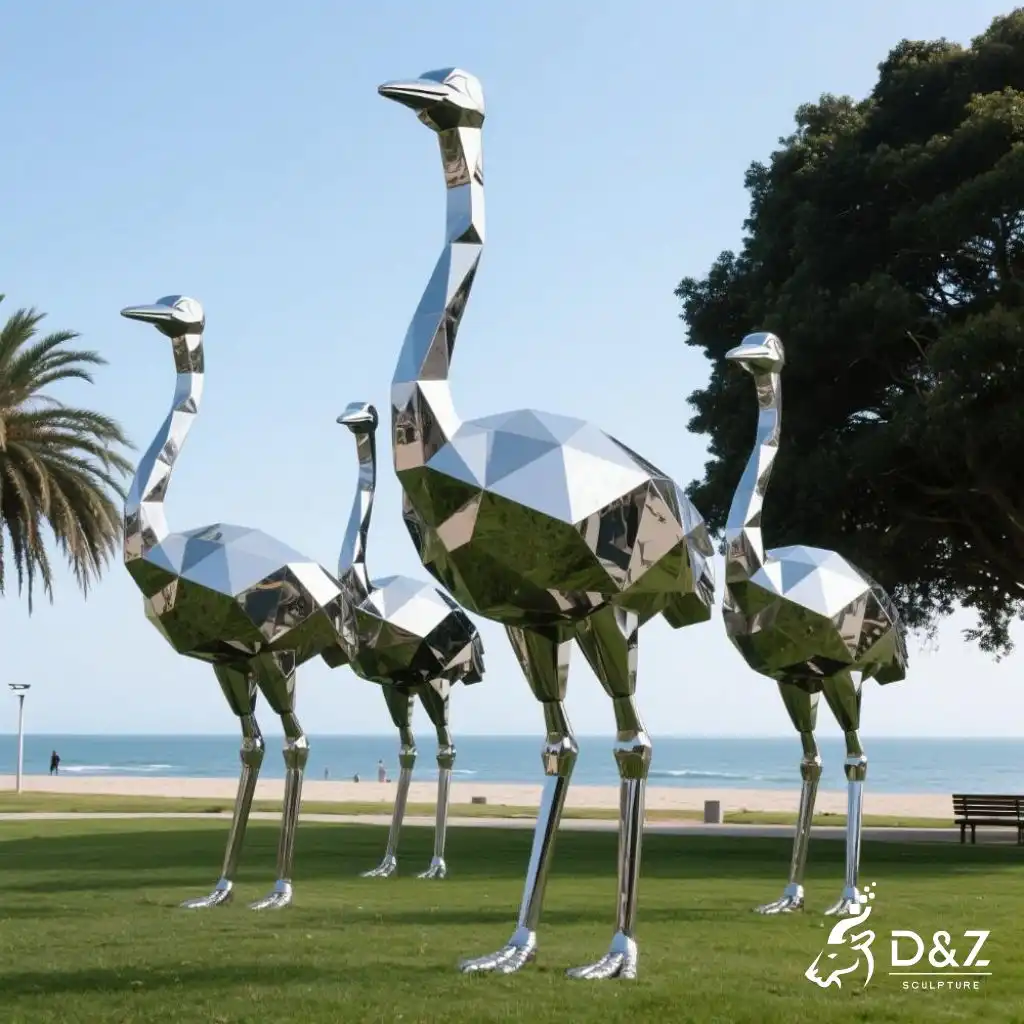 Large Metal Ostrich Sculpture | Modern Outdoor Bird Art DZN241 Large Metal Ostrich Sculpture | Modern Outdoor Bird Art DZN241-6