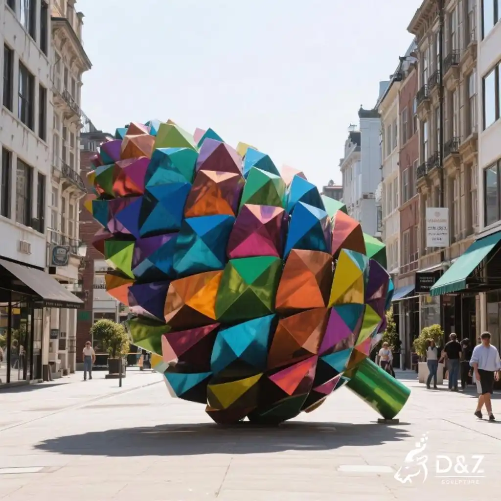 Giant Pine Cone Sculpture | Outdoor Abstract Metal Art DZN194-6