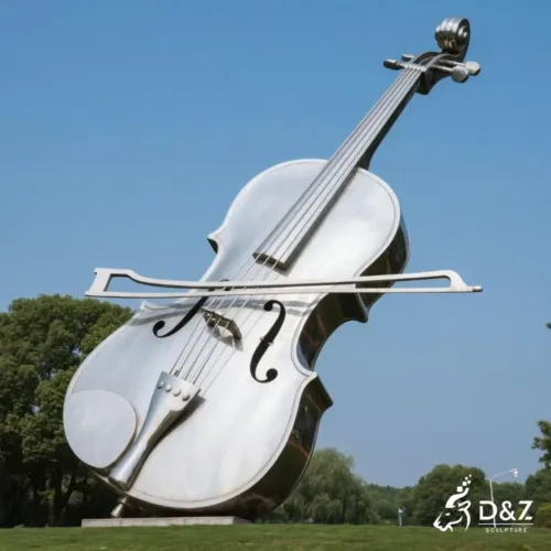 Large Metal Violin Sculpture | Urban Landscape Art DZN245 11 Large Metal Violin Sculpture | Urban Landscape Art DZN245-1