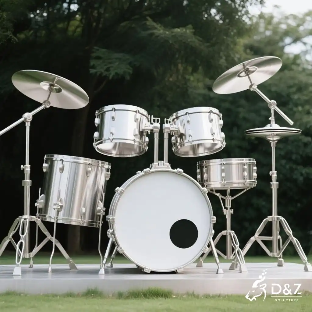 Large Metal Drum Set Sculpture | Outdoor Musical Instrument DZN198 Large Metal Drum Set Sculpture | Outdoor Musical Instrument DZN198-2