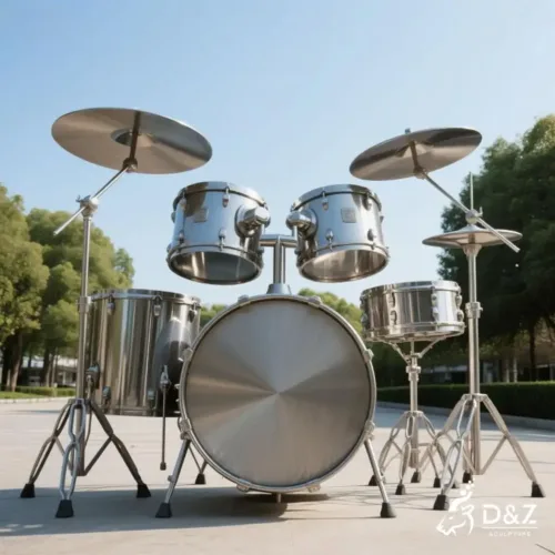 Large Metal Drum Set Sculpture | Outdoor Musical Instrument DZN198 Large Metal Drum Set Sculpture | Outdoor Musical Instrument DZN198-3