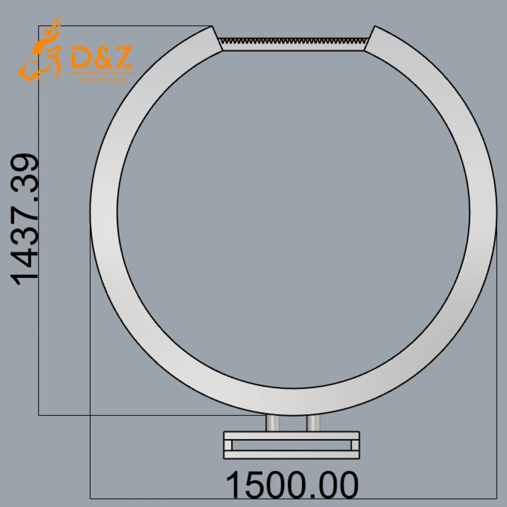 Large Ring Corten Steel Fountain for Modern Decor DZN305 Corten steel fountain, built from premium weathering steel, timeless finish, hotel, indoor and outdoor installation-2