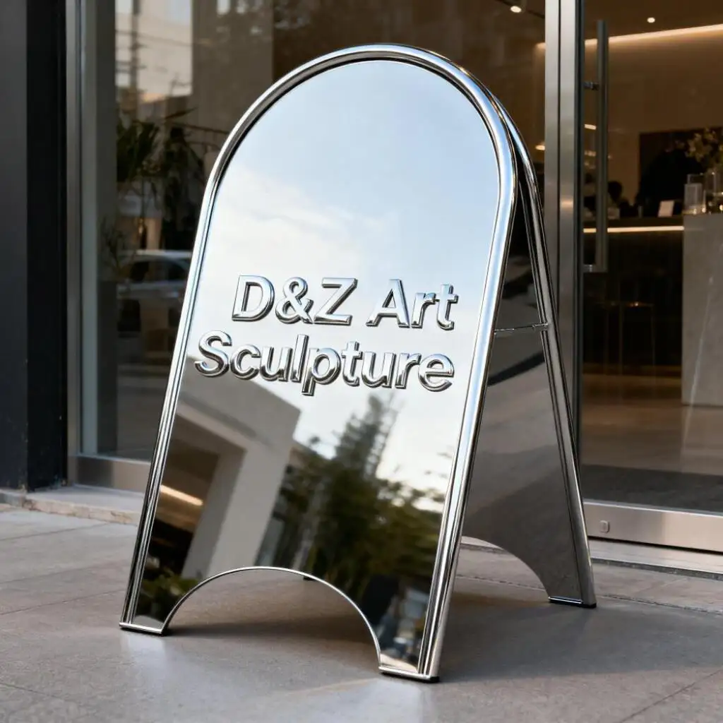 Large Advertising Metal A-Frame Sign Stand Display DZN285-1