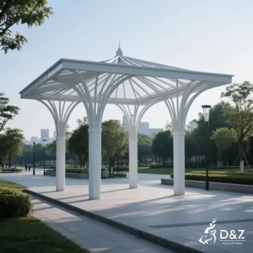 Modern Outdoor Gazebo Pavilion | Public Pergola DZN248 8 Modern Outdoor Gazebo Pavilion | Public Pergola DZN248-1