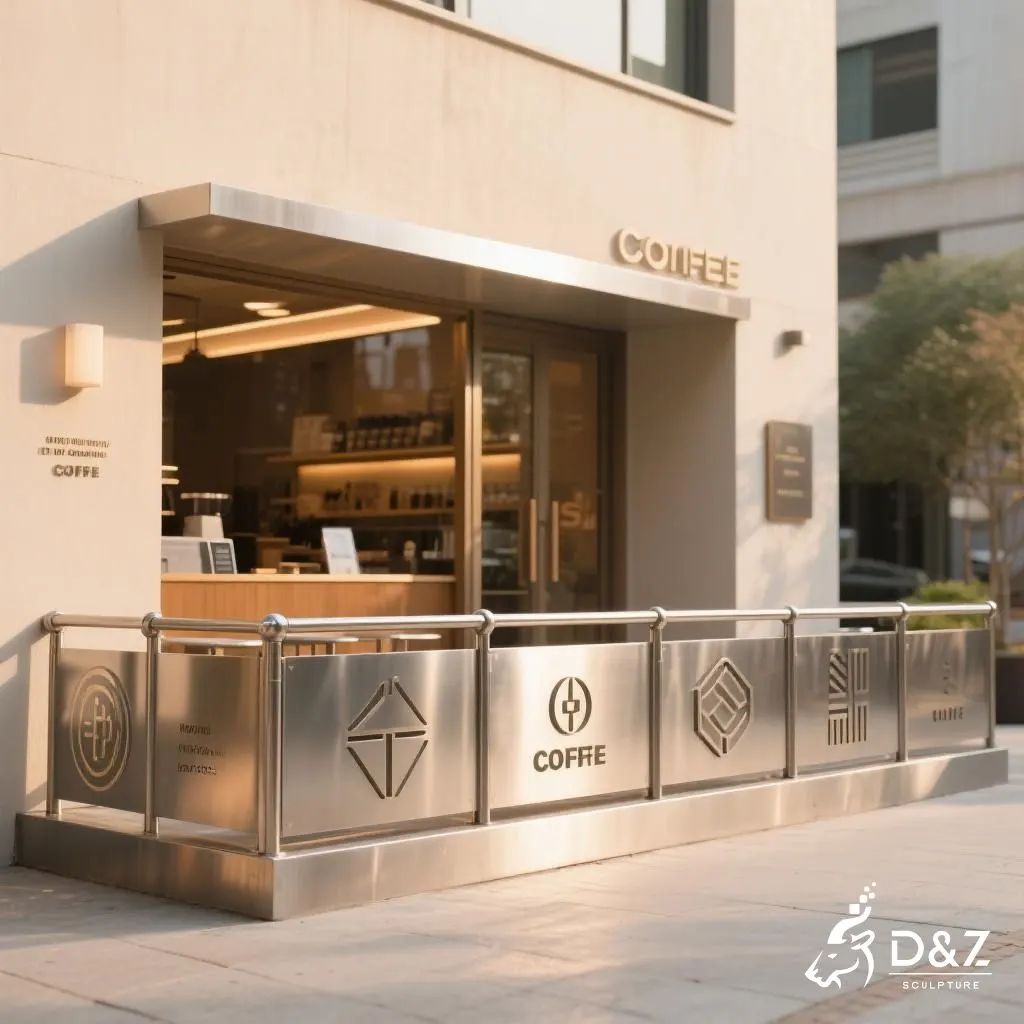 Hollow Metal Railing Fence - Custom Safety Barrier DZN265-1