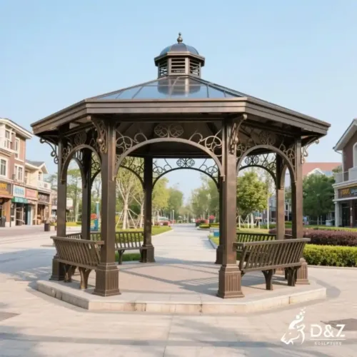 Classic Metal Gazebo Pavilion | Outdoor Sun Shade DZN247 9 Classic Metal Gazebo Pavilion | Outdoor Sun Shade DZN247-1