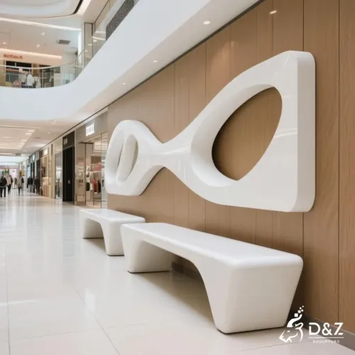 Modern Indoor Bench | Antique Public Art Seating DZN259-1