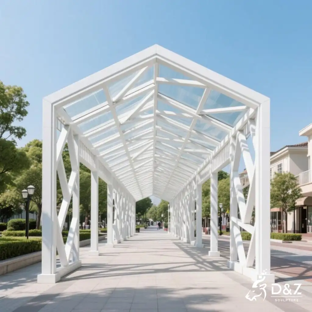 White Metal Garden Gazebo for Sale Canopy Pavilion DZN251 White Metal Garden Gazebo for Sale Canopy Pavilion DZN251-4