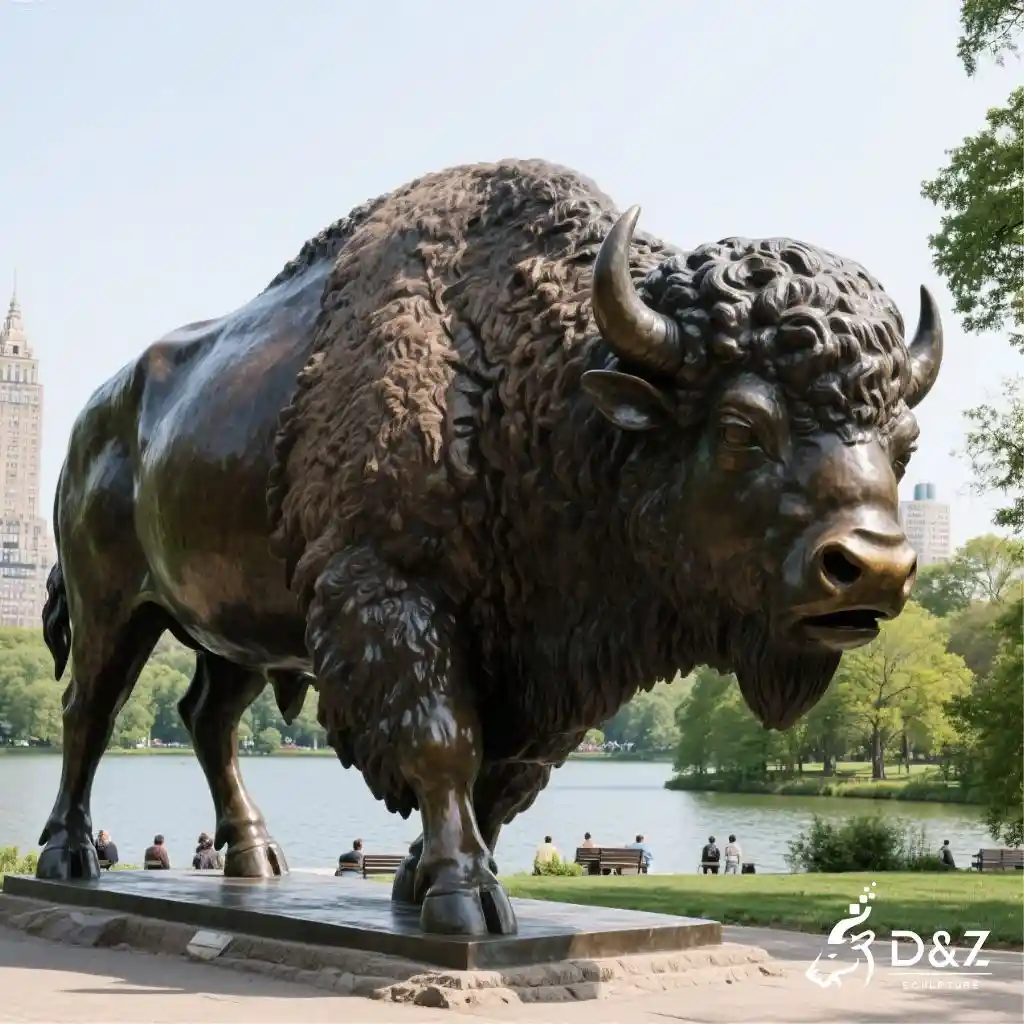 Bronze Bison Statue Large Wildlife Sculpture for Sale DZN256 Bronze Bison Statue Large Wildlife Sculpture for Sale DZN256-2