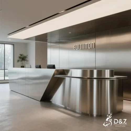 Custom Reception Desk - Modern Metal Office Furniture DZN252 4 Custom Reception Desk - Modern Metal Office Furniture DZN252-1