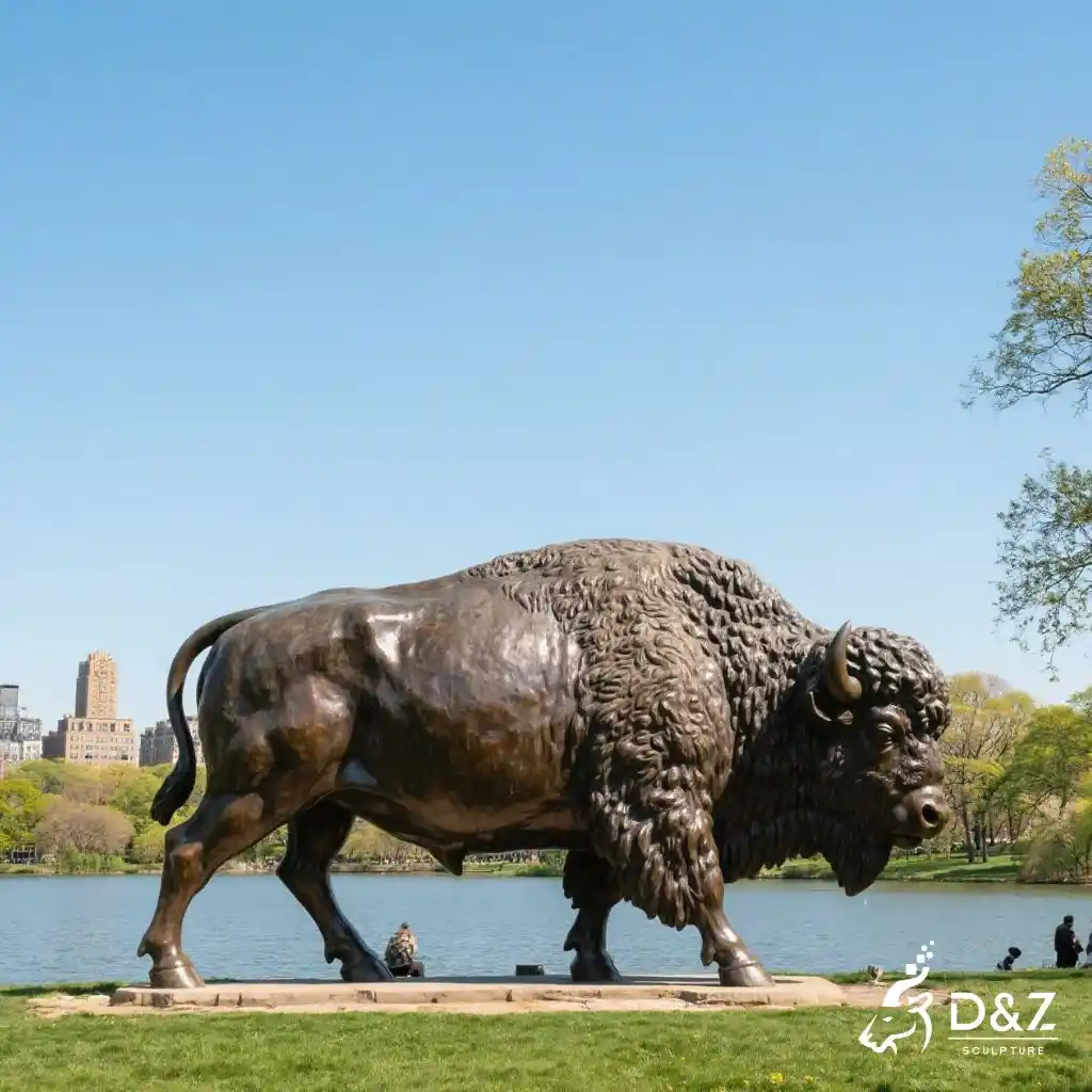 Bronze Bison Statue Large Wildlife Sculpture for Sale DZN256 Bronze Bison Statue Large Wildlife Sculpture for Sale DZN256-3