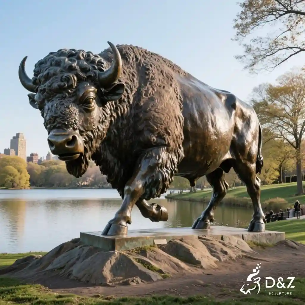 Bronze Bison Statue Large Wildlife Sculpture for Sale DZN256 Bronze Bison Statue Large Wildlife Sculpture for Sale DZN256-5