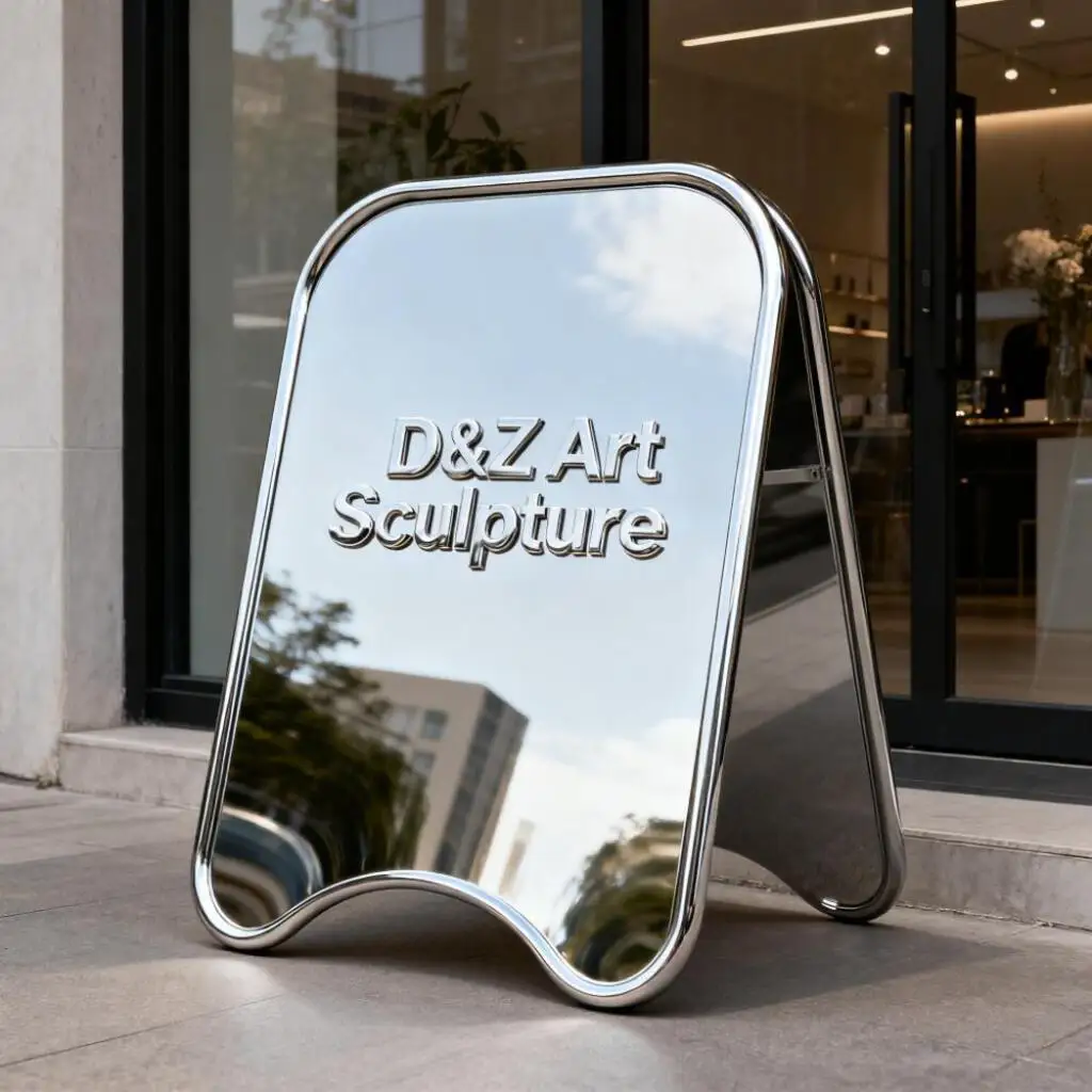 Large Advertising Metal A-Frame Sign Stand Display DZN285-3