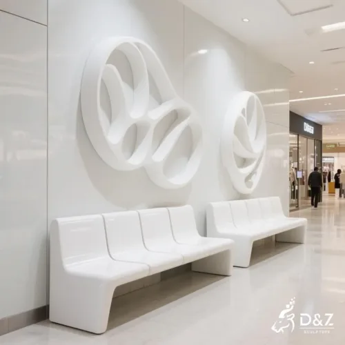 Modern Indoor Bench | Antique Public Art Seating DZN259-2