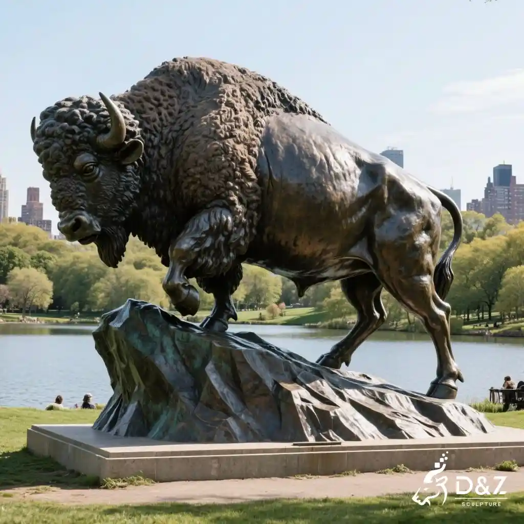 Bronze Bison Statue Large Wildlife Sculpture for Sale DZN256 Bronze Bison Statue Large Wildlife Sculpture for Sale DZN256-6