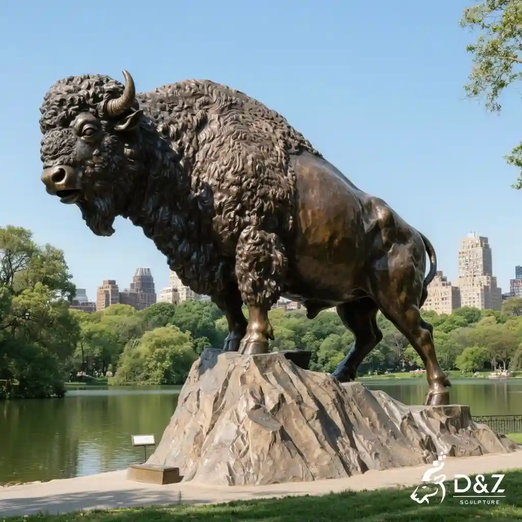 Bronze Bison Statue Large Wildlife Sculpture for Sale DZN256 Bronze Bison Statue Large Wildlife Sculpture for Sale DZN256-7