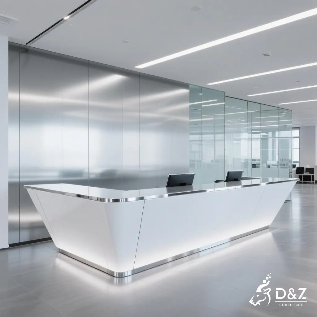 Custom Reception Desk - Modern Metal Office Furniture DZN252-7 Custom Reception Desk - Modern Metal Office Furniture DZN252-7