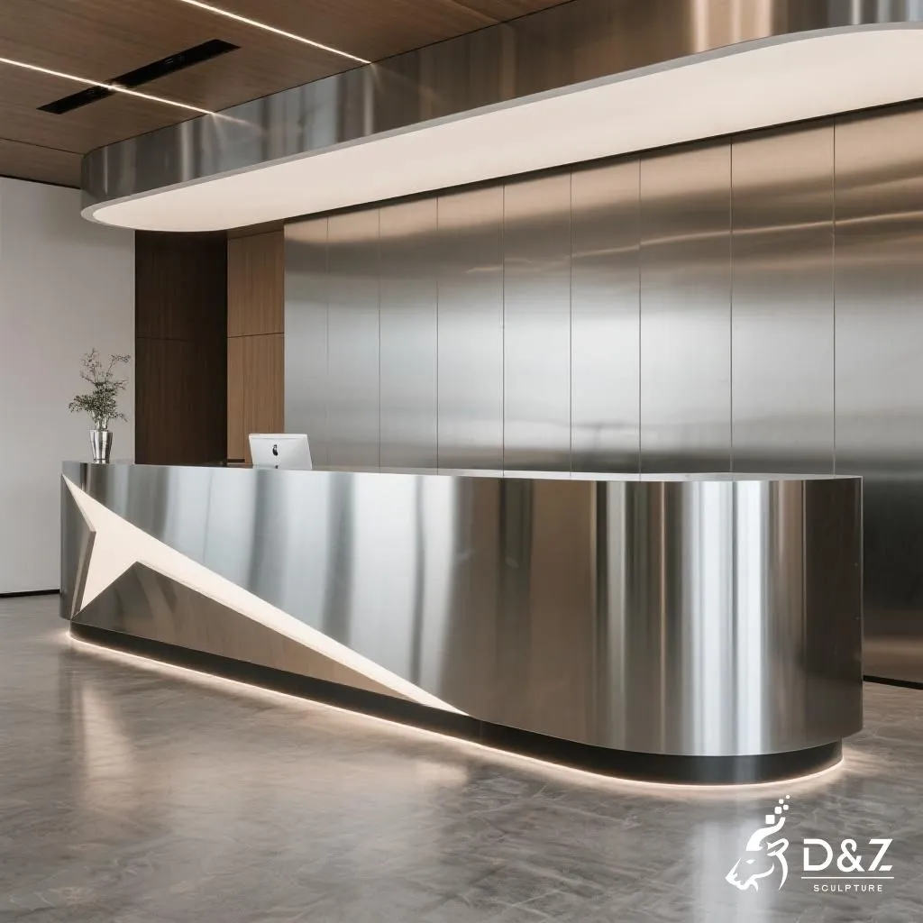 Custom Reception Desk - Modern Metal Office Furniture DZN252-8 Custom Reception Desk - Modern Metal Office Furniture DZN252-8