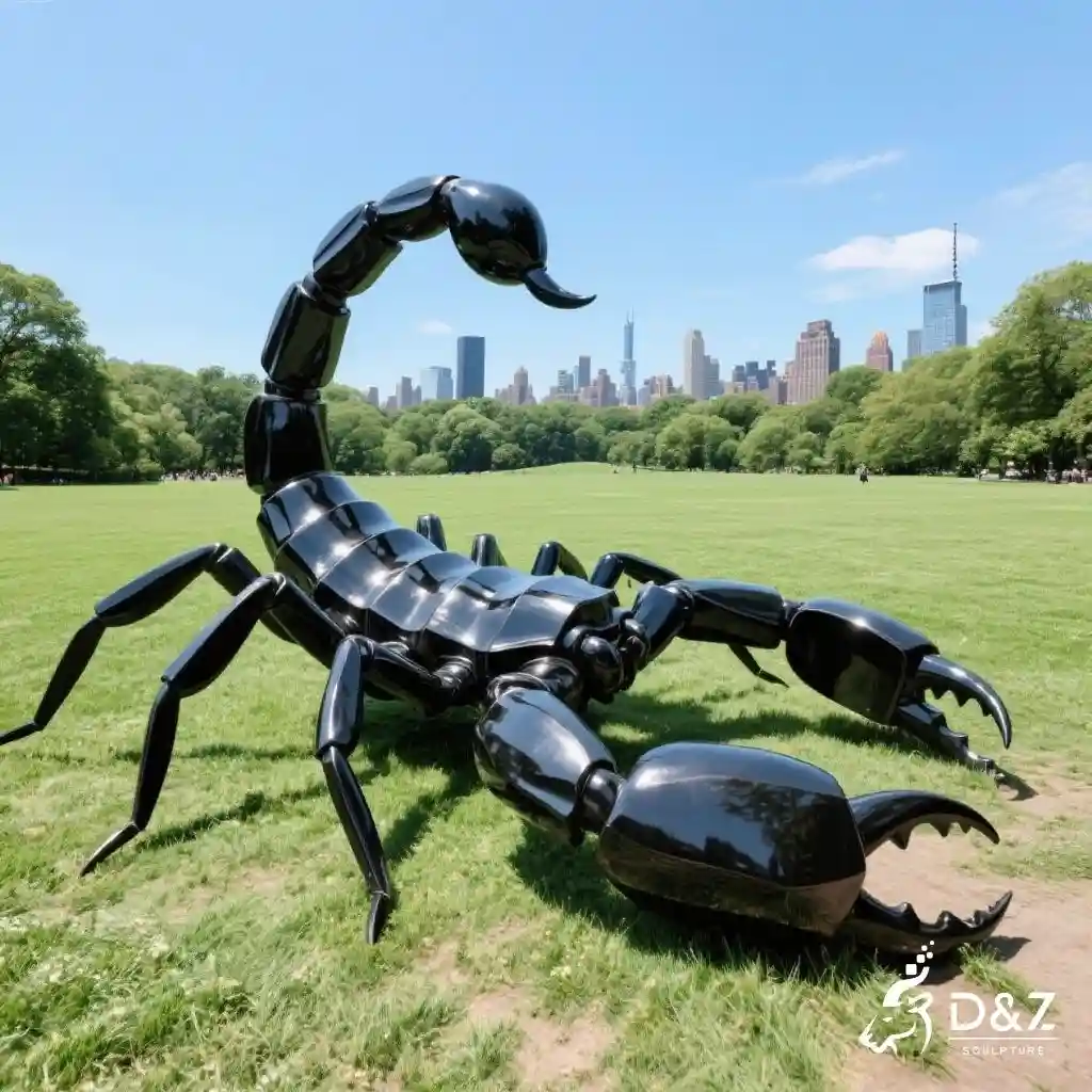 Large Mirrored Metal Scorpion Sculpture for Sale DZN273 Large Mirrored Metal Scorpion Sculpture for Sale DZN273-3