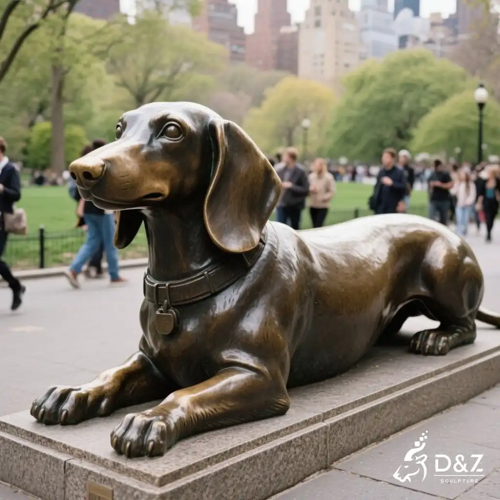 Bronze Dachshund Statue - Custom Art Dog Statues DZN263-4 Bronze Dachshund Statue - Custom Art Dog Statues DZN263-4