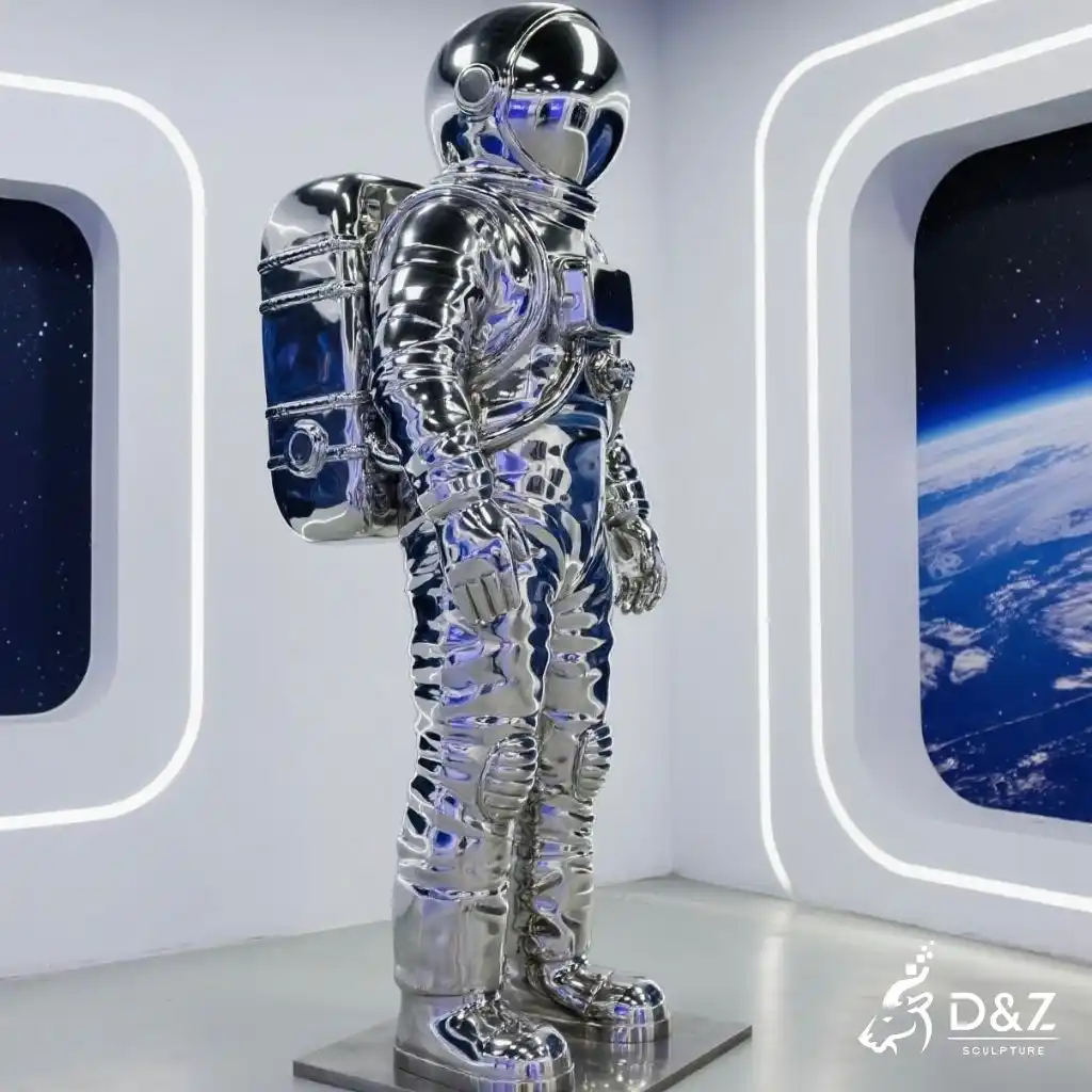 Custom Metal Astronaut Sculpture Futurist Space Art DZN274 Custom Metal Astronaut Sculpture Futurist Space Art DZN274-5