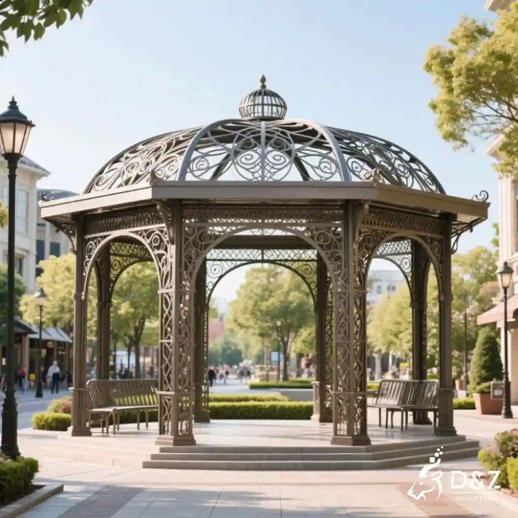 Classic Metal Gazebo Pavilion | Outdoor Sun Shade DZN247 Classic Metal Gazebo Pavilion | Outdoor Sun Shade DZN247-5