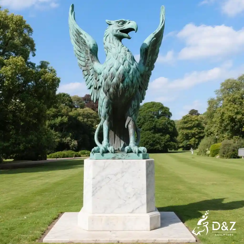 Large Bronze Griffin Statue | Outdoor Mythical Gargoyle DZN253 Large Bronze Griffin Statue | Outdoor Mythical Gargoyle DZN253-4