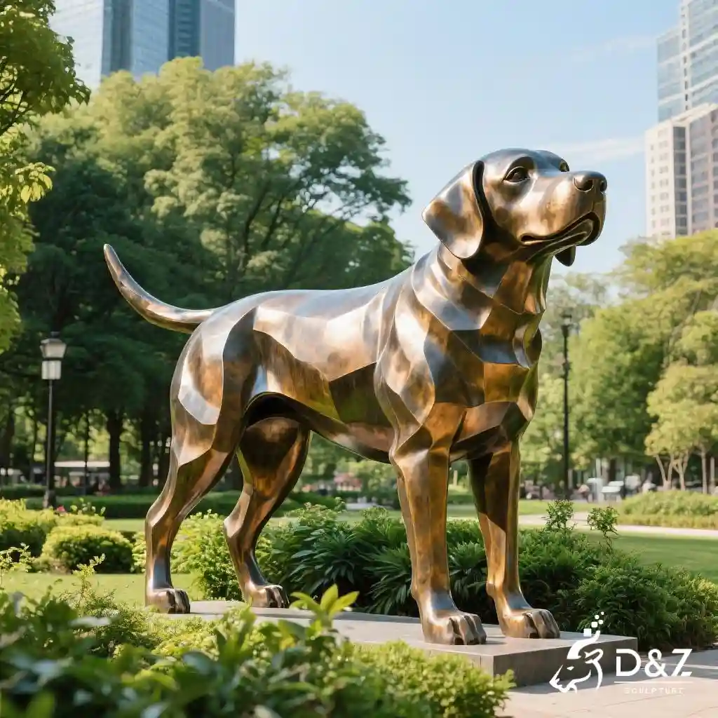 Outdoor Labrador Retriever Sculpture Lab Dog Statue DZN290-4
