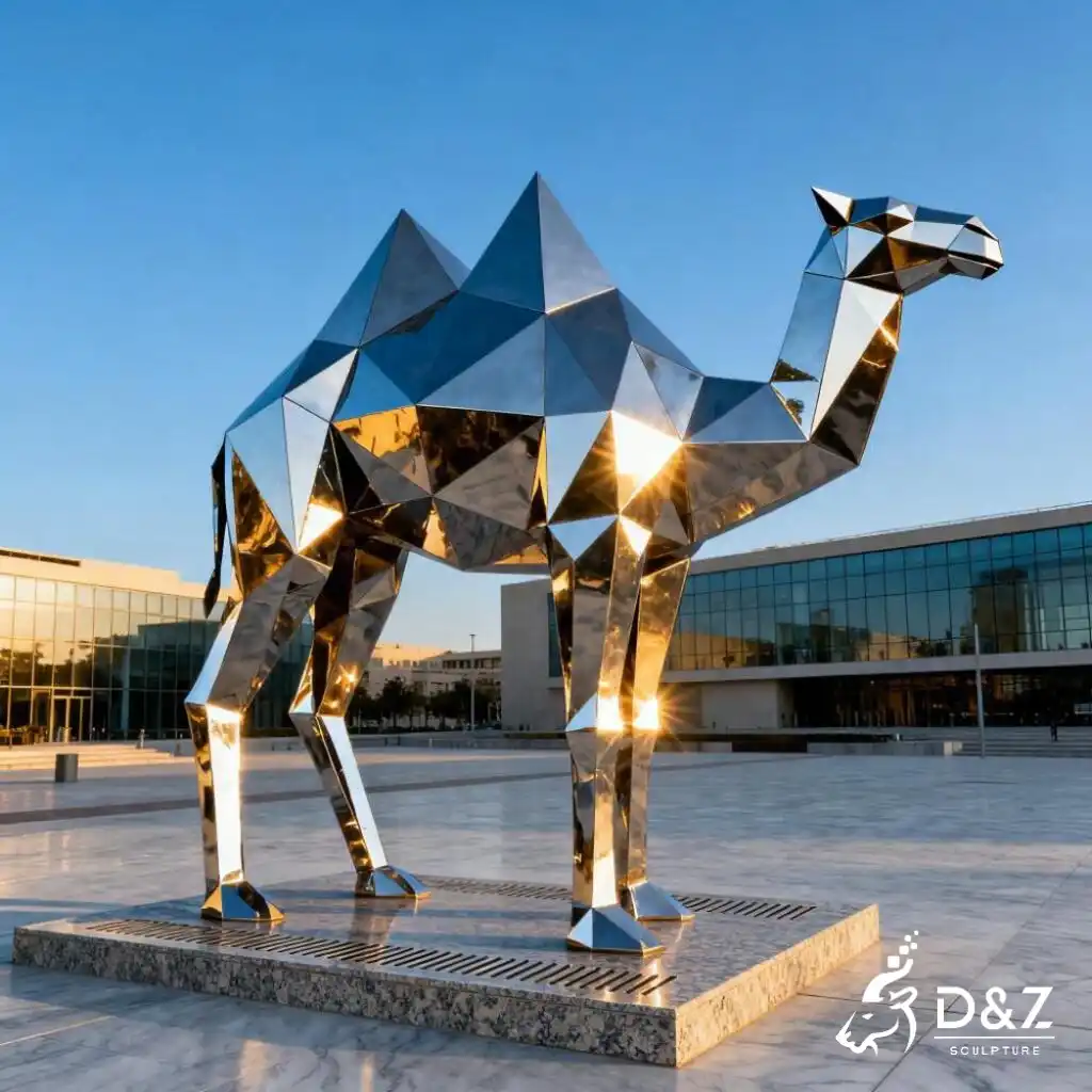 Geometric Metal Camel Sculpture Modern Outdoor Art DZN282 Geometric Metal Camel Sculpture Modern Outdoor Art DZN282-2