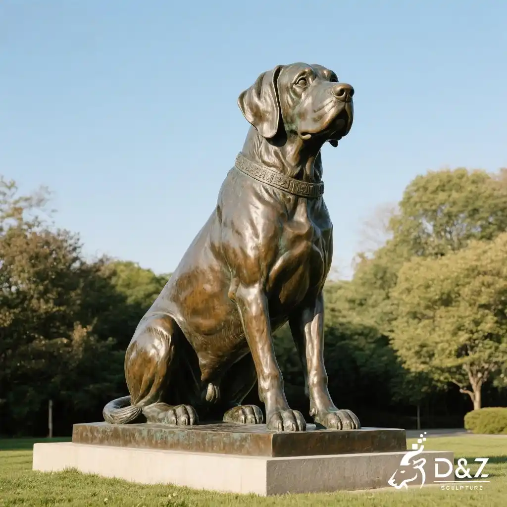 Large Bronze Great Dane Statue Garden Decor DZN292-1