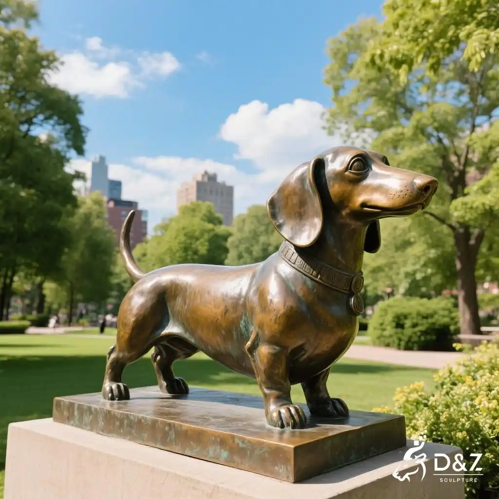 Bronze Dachshund Statue - Custom Art Dog Statues DZN263-5 Bronze Dachshund Statue - Custom Art Dog Statues DZN263-5