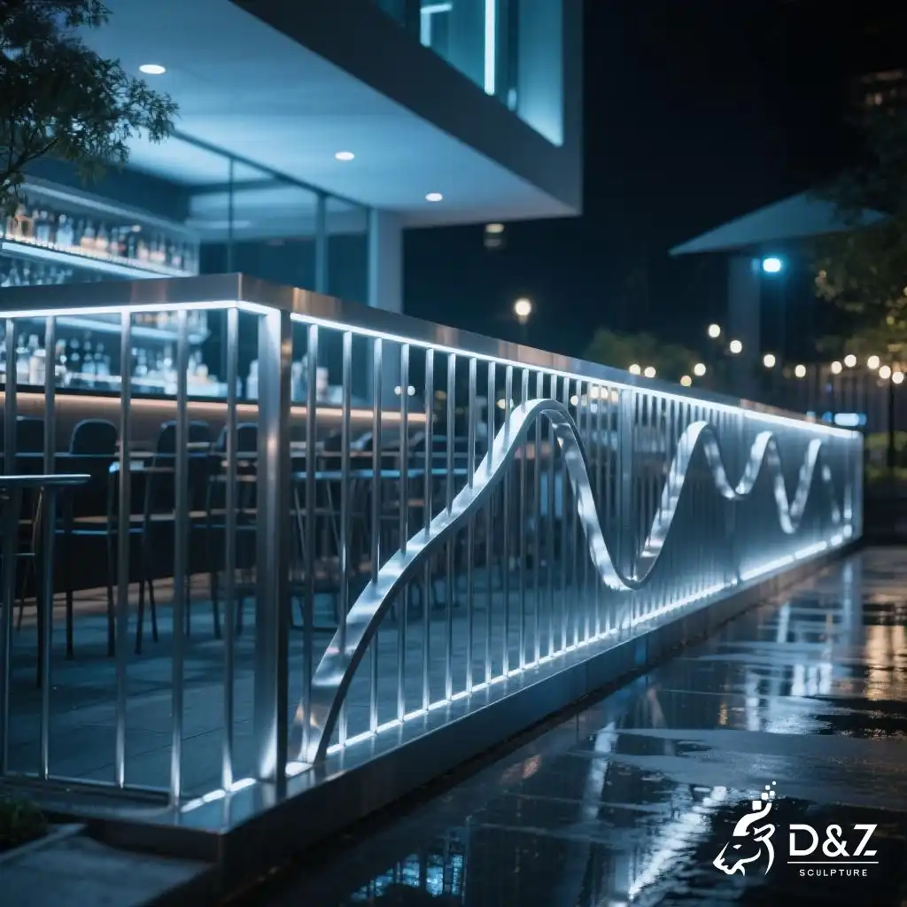 Hollow Metal Railing Fence - Custom Safety Barrier DZN265 Hollow Metal Railing Fence - Custom Safety Barrier DZN265-5